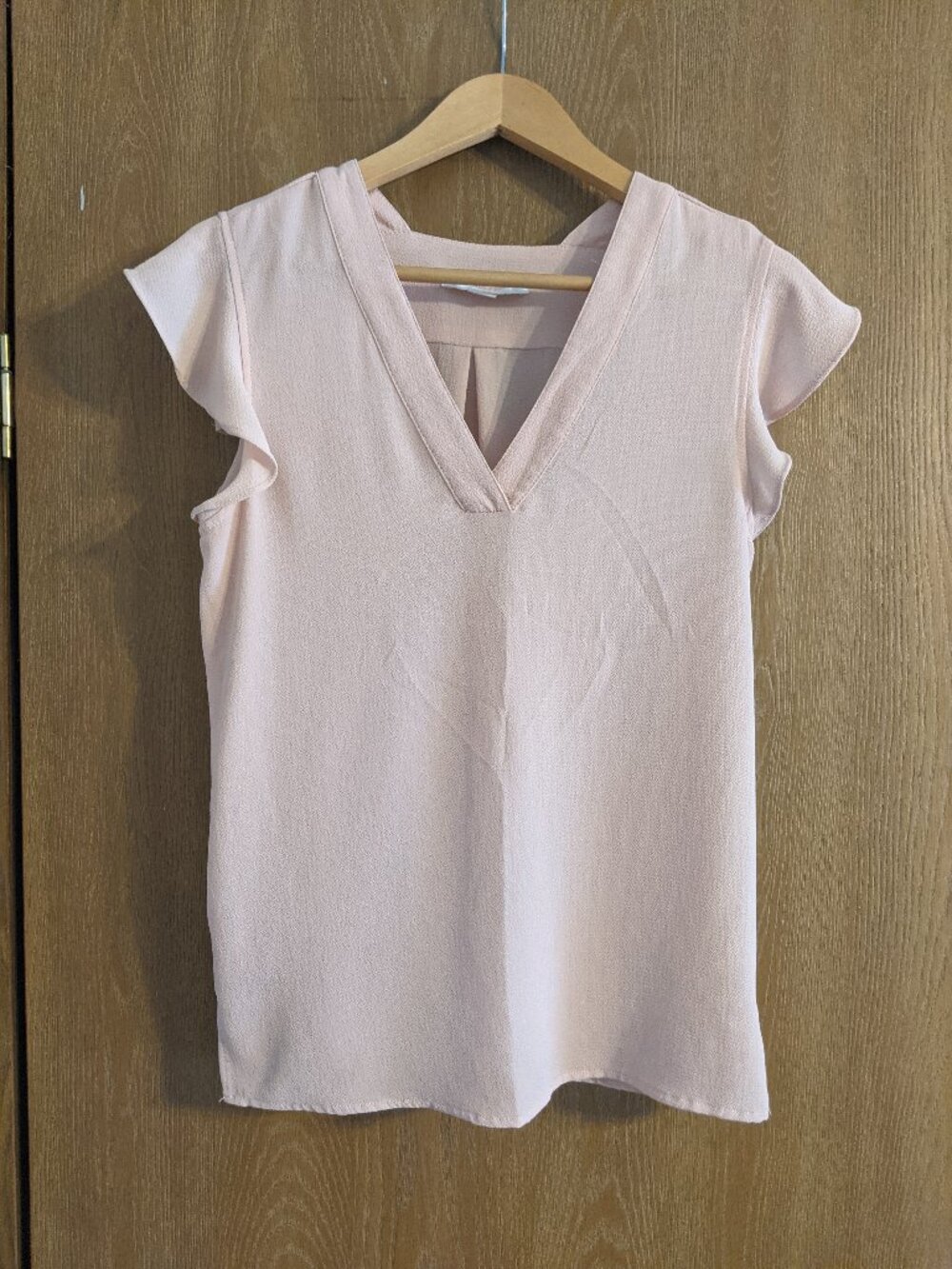 C&E Blush Ping Flutter Sleeve Blouse XS